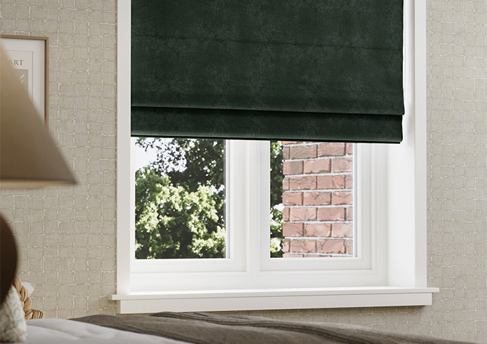 Faux Suede, Bottle Green - Roman Blind - Image 5